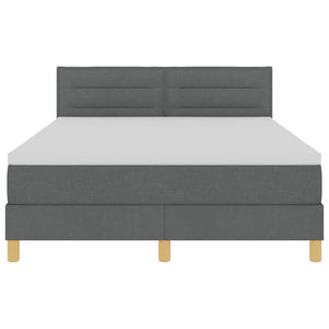 LED Boxspringbett Dunkelgrau 140x200 cm