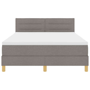 LED Boxspringbett Taupe 140x200 cm