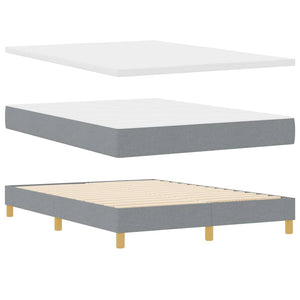 vidaXL Lit tapissier LED avec tête de lit Gris clair 160 x 200 cm Tissu