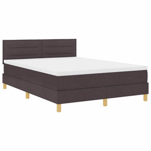 LED Boxspringbett Dunkelbraun 160x200 cm