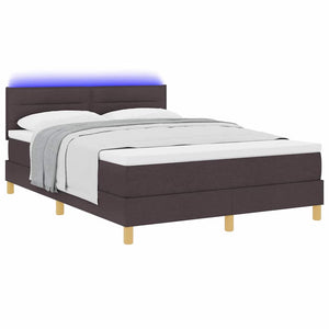 LED Boxspringbett Dunkelbraun 160x200 cm