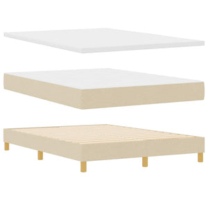 LED Boxspringbett Creme 160x200 cm