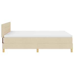 LED Boxspringbett Creme 160x200 cm
