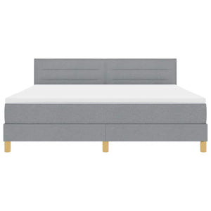 LED Boxspringbett Hellgrau 180x200 cm