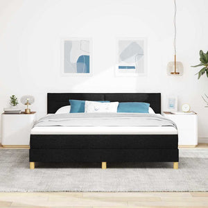 LED Boxspringbett Schwarz 180x200 cm