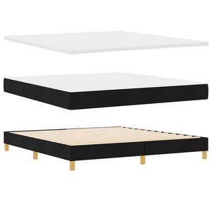LED Boxspringbett Schwarz 180x200 cm