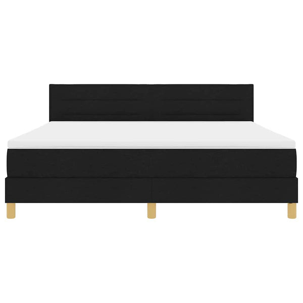 LED Boxspringbett Schwarz 180x200 cm