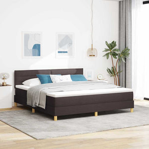 LED Boxspringbett Dunkelbraun 180x200 cm