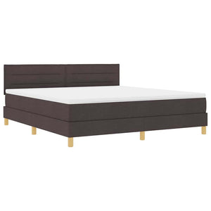 LED Boxspringbett Dunkelbraun 180x200 cm