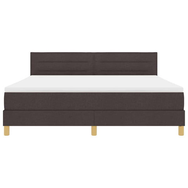 LED Boxspringbett Dunkelbraun 180x200 cm