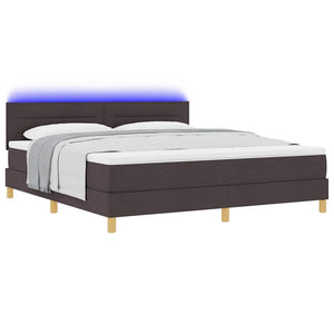 LED Boxspringbett Dunkelbraun 180x200 cm