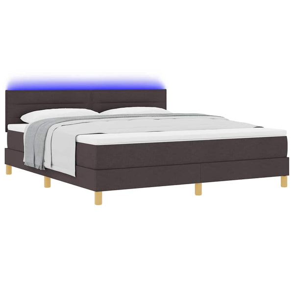 LED Boxspringbett Dunkelbraun 180x200 cm