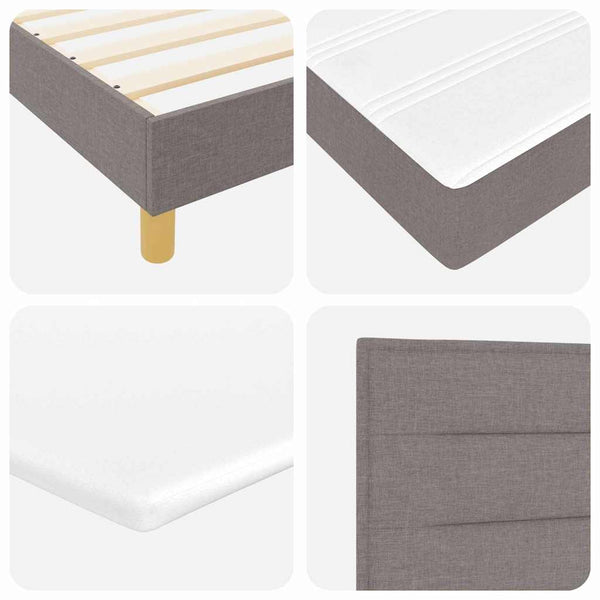 LED Boxspringbett Taupe 180x200 cm