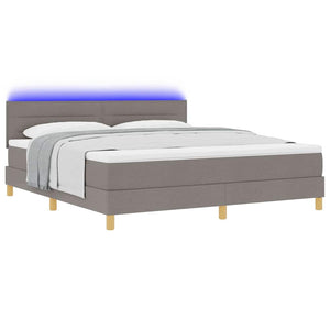 LED Boxspringbett Taupe 180x200 cm