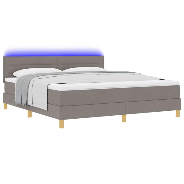 LED Boxspringbett Taupe 180x200 cm