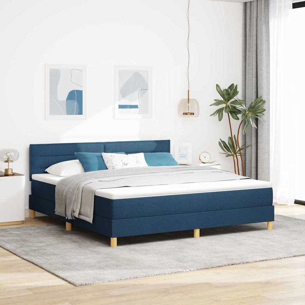 LED Boxspringbett Blau 180x200 cm