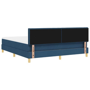 vidaXL Lit tapissier LED avec bandeaux LED bleu 180 x 200 cm tissu