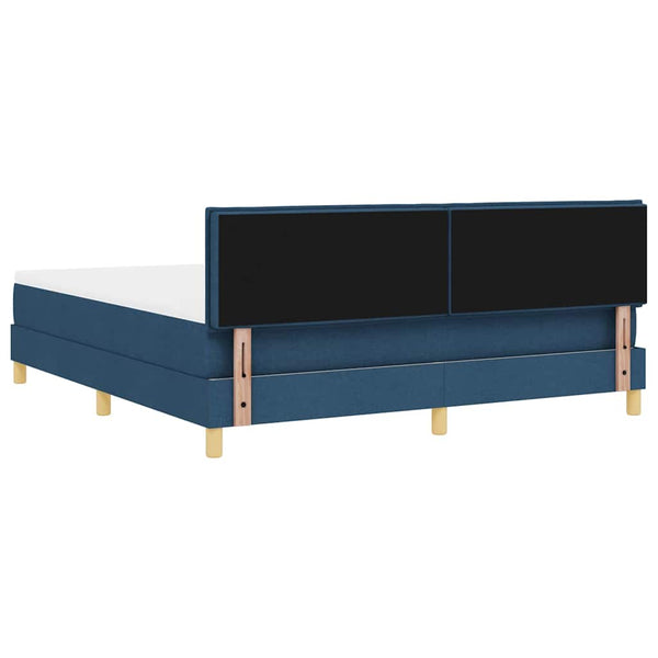 vidaXL Lit tapissier LED avec bandeaux LED bleu 180 x 200 cm tissu