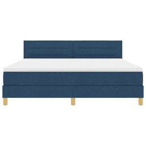 vidaXL Lit tapissier LED avec bandeaux LED bleu 180 x 200 cm tissu
