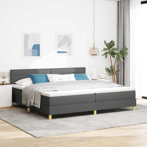 LED Boxspringbett Dunkelgrau 200x200 cm
