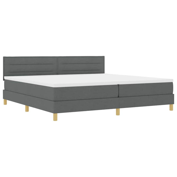 LED Boxspringbett Dunkelgrau 200x200 cm