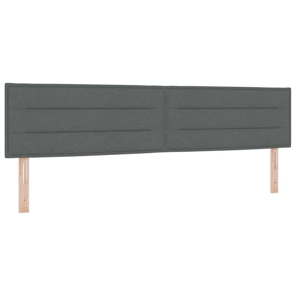 LED Boxspringbett Dunkelgrau 200x200 cm