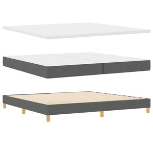 LED Boxspringbett Dunkelgrau 200x200 cm