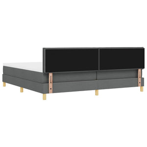 LED Boxspringbett Dunkelgrau 200x200 cm