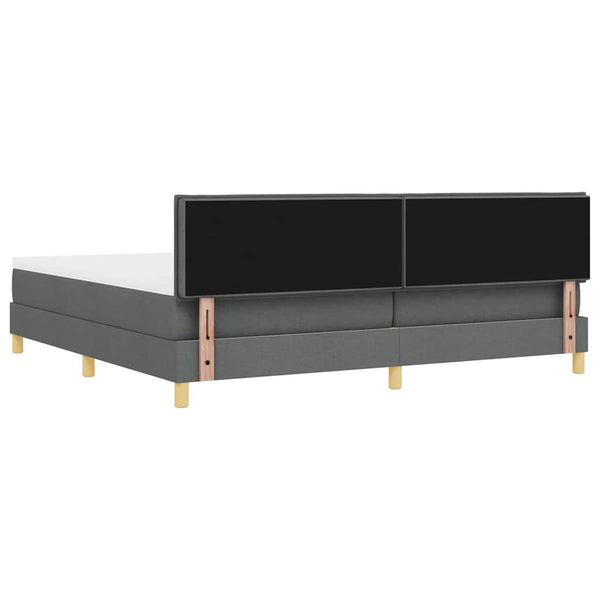 LED Boxspringbett Dunkelgrau 200x200 cm