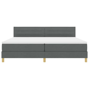 LED Boxspringbett Dunkelgrau 200x200 cm