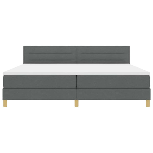 LED Boxspringbett Dunkelgrau 200x200 cm