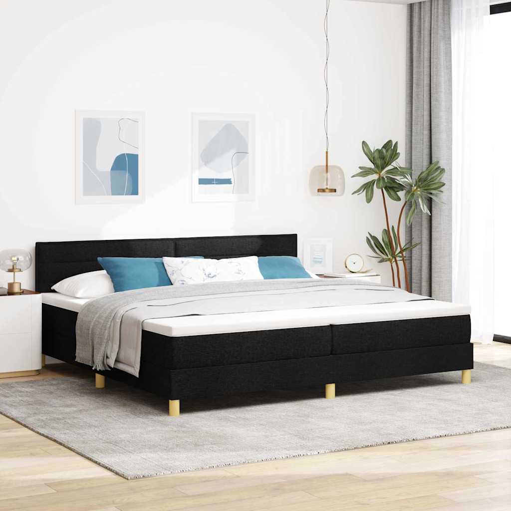 LED Boxspringbett Schwarz 200x200 cm