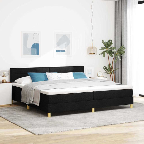 LED Boxspringbett Schwarz 200x200 cm
