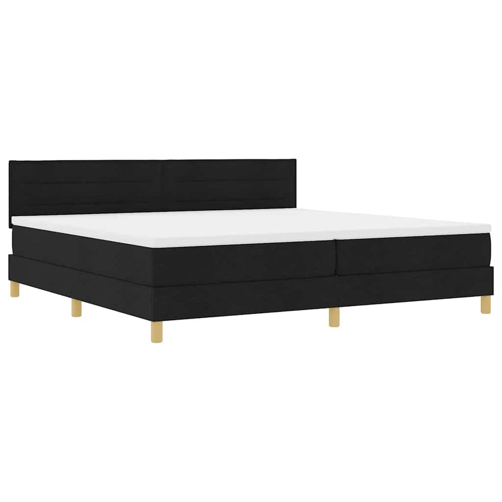 LED Boxspringbett Schwarz 200x200 cm