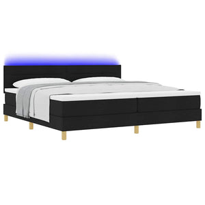 LED Boxspringbett Schwarz 200x200 cm