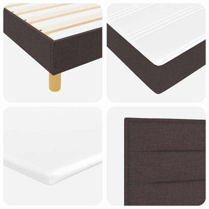 LED Boxspringbett Dunkelbraun 200x200 cm