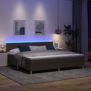 LED Boxspringbett Dunkelbraun 200x200 cm