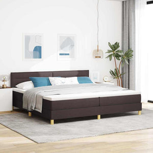 LED Boxspringbett Dunkelbraun 200x200 cm