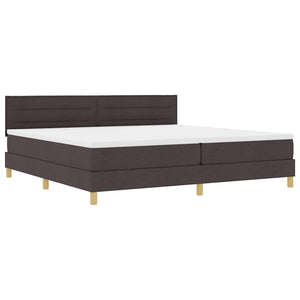LED Boxspringbett Dunkelbraun 200x200 cm
