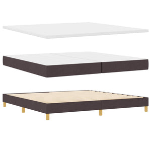 LED Boxspringbett Dunkelbraun 200x200 cm