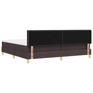 LED Boxspringbett Dunkelbraun 200x200 cm