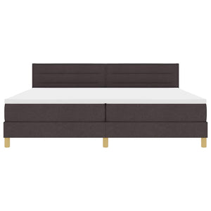 LED Boxspringbett Dunkelbraun 200x200 cm