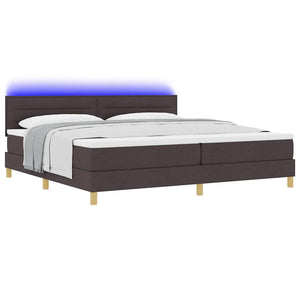 LED Boxspringbett Dunkelbraun 200x200 cm