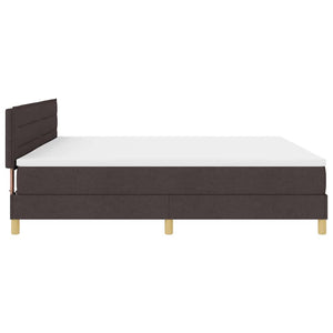 LED Boxspringbett Dunkelbraun 200x200 cm