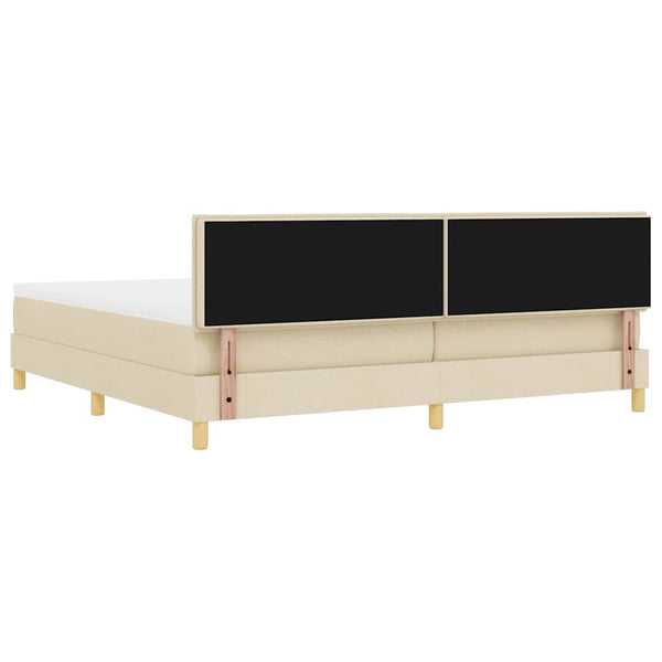 LED Boxspringbett Creme 200x200 cm
