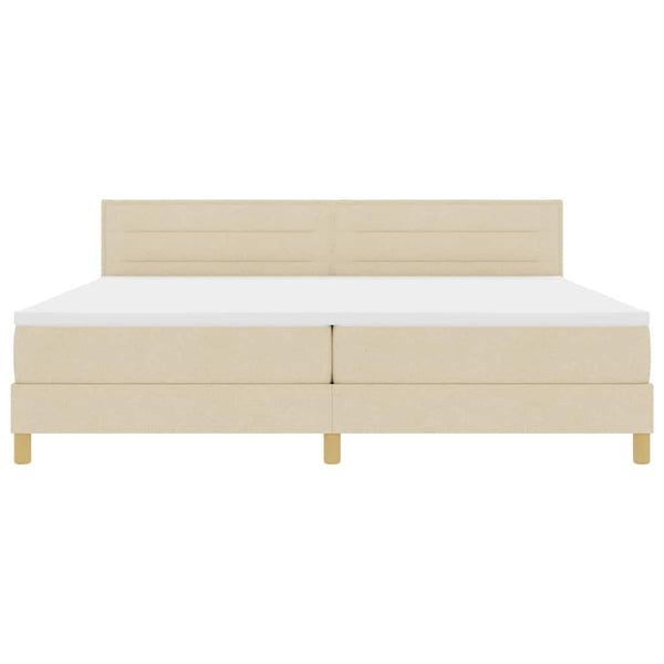 LED Boxspringbett Creme 200x200 cm