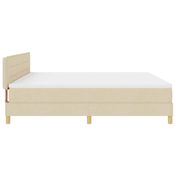 LED Boxspringbett Creme 200x200 cm