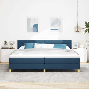 LED Boxspringbett Blau 200x200 cm