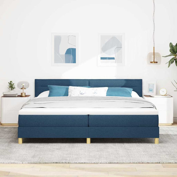 LED Boxspringbett Blau 200x200 cm