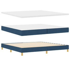 LED Boxspringbett Blau 200x200 cm